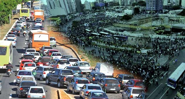 brazil_24_5_630 مونديال 2014 : زحمة السير تسجل رقماً قياسياً في ساو باولو