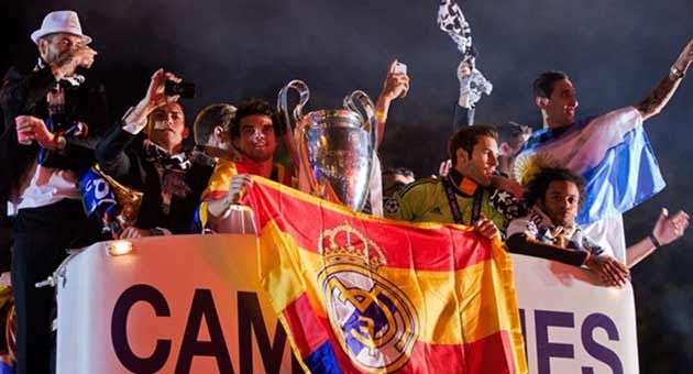 دوري ابطال اوروبا  : بالصور احتفالات فريق ريـال مدريد 