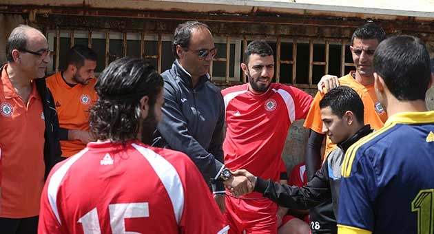 بالصور  : منتخب لبنان لكرة القدم يستأنف تمارينه 