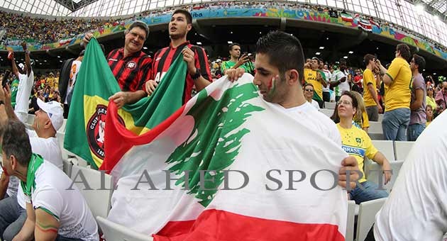 بالصور : العلم اللبناني يرفرف في البرازيل 