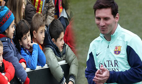 ميسي سعيد بعودته الى تدريبات برشلونة 