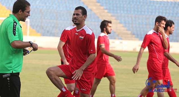 بالصور : استعدادات منتخب العراق لمباراته الودية امام لبنان