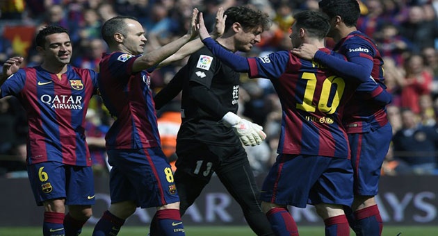 barcha8_630 برشلونة يكتسح رايو فايكانو و يتصدر ترتيب الليغا