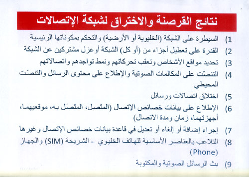 شرائح العرض الخاص باختراق شبكات الاتصالات في لبنان