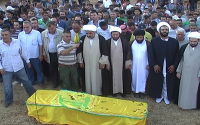 حزب الله واهالي بلدة الحرفوش شيعوا الشهيد جعفر أحمد مدلج