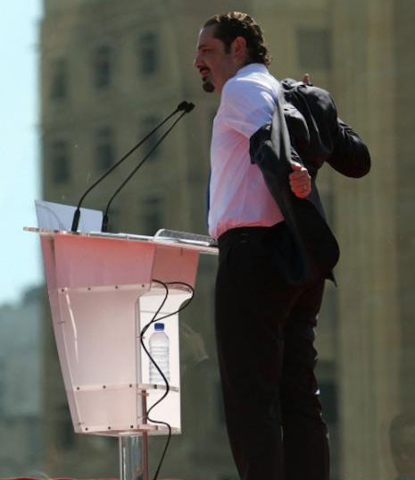 سعد الحريري يخلع سترته من جديد ليرقص على الدماء


