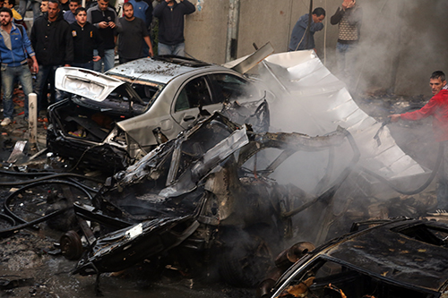 انفجار حارة حريك ادانات واسعة لتفجير حارة حريك في الضاحية الجنوبية