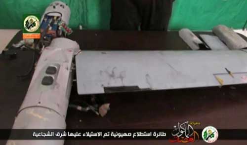 طائرة درون صهيونية ’القسام’ تستولي على طائرة تجسس إسرائيلية