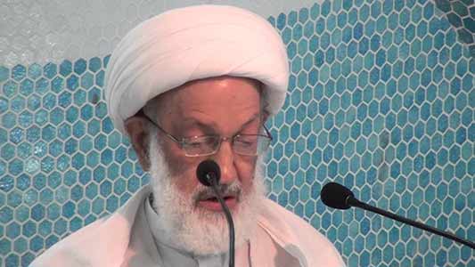 الشيخ عيسى قاسم آية الله عيسى قاسم: عنف المنامة لن يوقف الحراك الشعبي مهما بلغت قوته