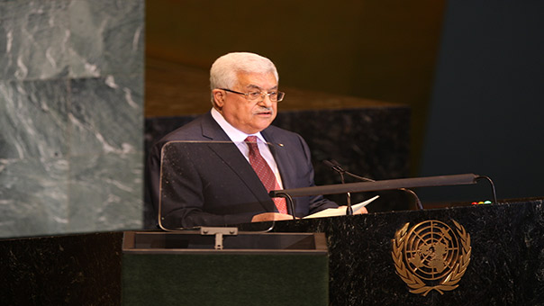 محمود عباس يتحدث في الأمم المتحدة مشروع قرار فلسطيني لمجلس الامن يطالب بانهاء الاحتلال عام 2017