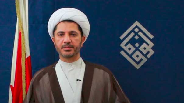 الشيخ سلمان مخاطباً الشعب البحريني من معتقله: استمروا في حراككم وتمسّكوا بسلميتكم 