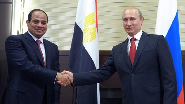 لقاء بين بوتين والسيسي بوتين في مصر اليوم لتعزيز العلاقات بين البلدين