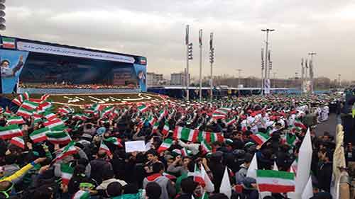 مسيرات مليونية في حميع إنحاء إيران إحياء للذكرى الـ36 لانتصار الثورة الإسلامية 
