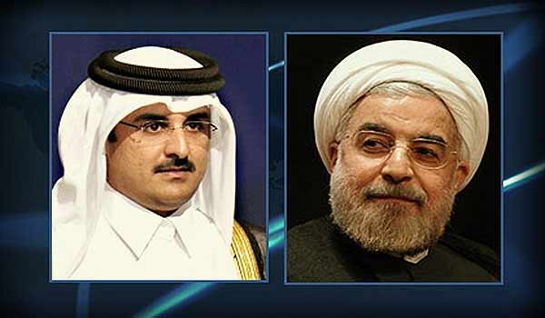 الرئيس روحاني يدعو أمير قطر للتعاون لوقف نزيف الدم بين المسلمين