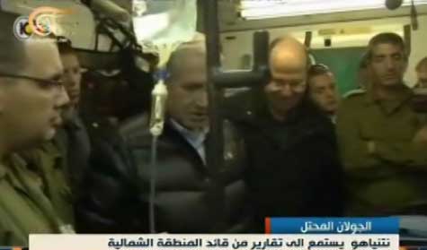 نتنياهو يتفقد جرحى مسلحي سوريا