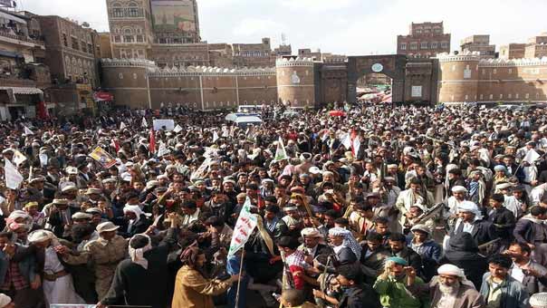 مسيرات الصمود في وجه العدوان تندد بالجرائم الوحشية للنظام السعودي في اليمن