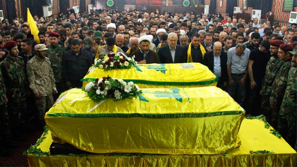 حزب الله وجمهور المقاومة شيعوا الشهيدين المجاهدين عبد الجليل محمد حمدان وعلي محمد خزعل