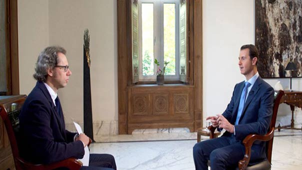 الرئيس الأسد: ليس لـ&rsquo;داعش&rsquo; حاضنة في سوريا.. والإرهابيون العقبة الرئيسية في وجه أي تقدم سياسي