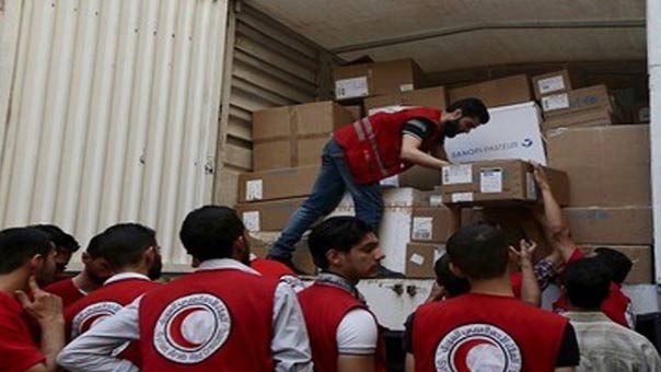 الصليب الأحمر: وصول مساعدات إلى المعضمية جنوب غرب دمشق