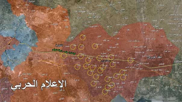 الجيش السوري يسيطر على 31 قرية بريف حلب الشرقي على امتداد 127 كلم مربعاً