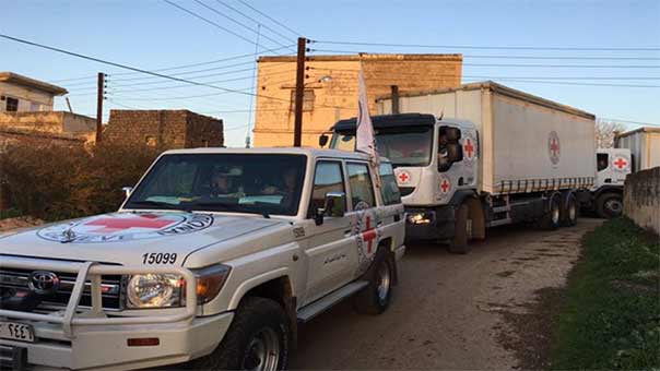 دخول 27 شاحنة مساعدات إلى منطقة الحولة بريف حمص الشمالي