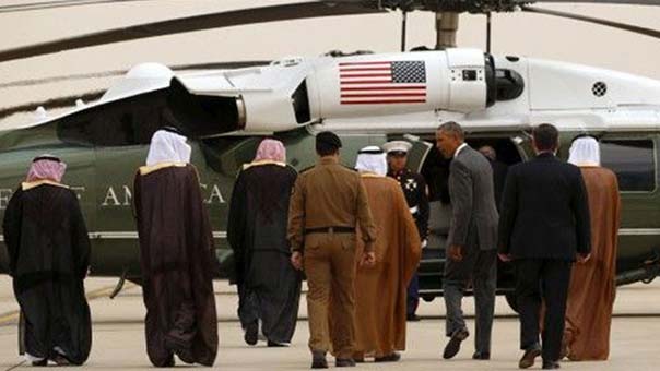 بالفيديو..استقبال باهت لأوباما في الرياض يفضح توتر العلاقة بين البلدين
