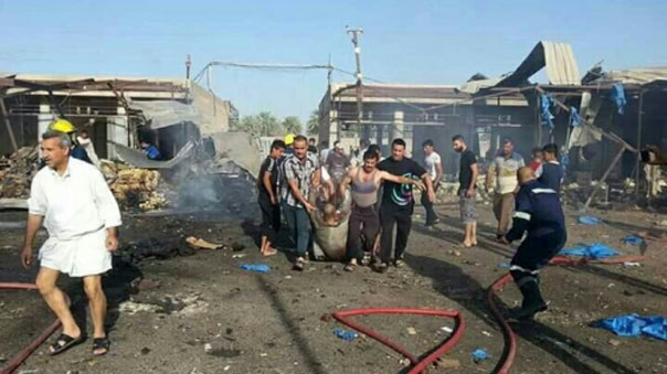 العراق: 9 شهداء و 20 جريحا في تفجير استهدف سوقا شمالي بغداد