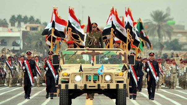 استعراض عسكري وسط بغداد بحضور العبادي