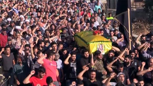 حزب الله وأهالي بلدة القطراني يشيّعون الشهيد حسن ابراهيم اسماعيل الى مثواه الأخير