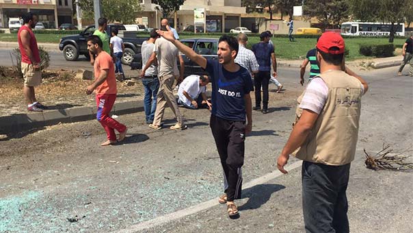 شهيدة وجرحى بانفجار بعبوة ناسفة على دوار الكسارة في زحلة