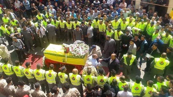 حزب الله واهالي بلدة النبي شيت شيّعوا الشهيد المسعف عدنان حسين الحلباوي