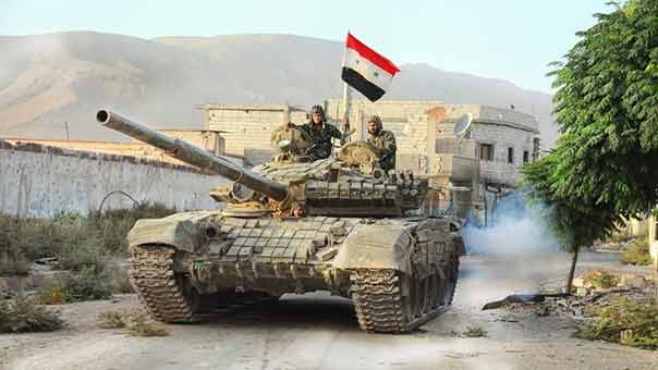 الجيش السوري يشن هجومًا على مواقع المسلحين في محور تل خان الشيح ـ الديرخبية