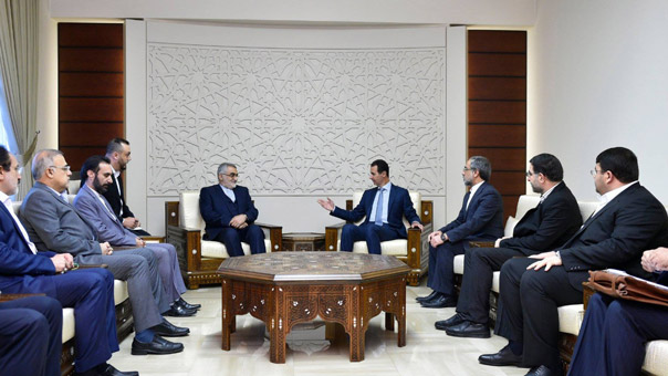 الأسد لبروجردي: علينا ان نهنئ ايران بالانتصارات في سوريا لانها تحققت في ظل دعمها