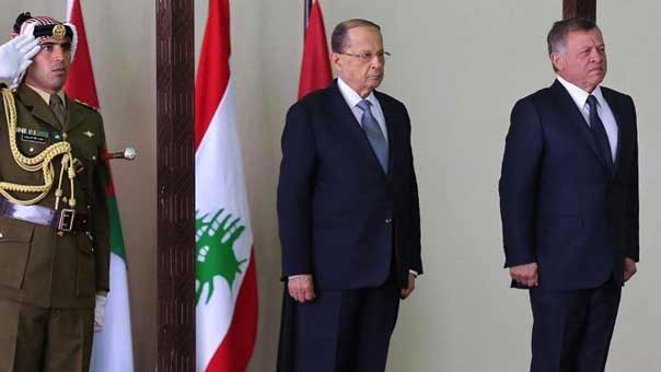 الرئيس عون والملك عبد الله يؤكدان على ضرورة مواجهة الارهاب ويدعمان الحل السياسي للأزمة السورية