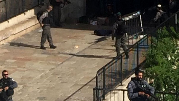 استشهاد امراة فلسطينية برصاص الاحتلال الإسرائيلي قرب باب العمود بالقدس المحتلة