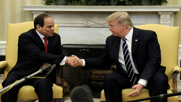 ترامب والسيسي يلتقيان وثناء متبادل