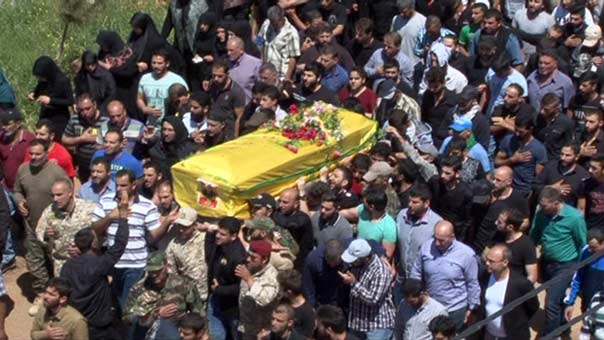 حزب الله وجمهور المقاومة شيعوا الشهيد المجاهد حسين أمهز في بعلبك
