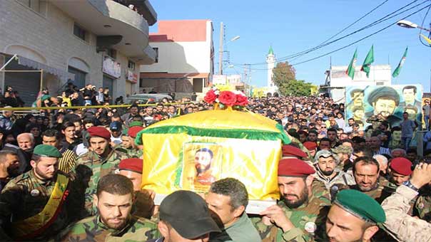 حزب الله يشيع الشهيد المجاهد علي الرز  (ذو الفقار) في بنعفول