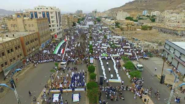 مسيرة جماهيرية في صنعاء تحت شعار&rsquo; الصرخة نحو الأقصى&rsquo;