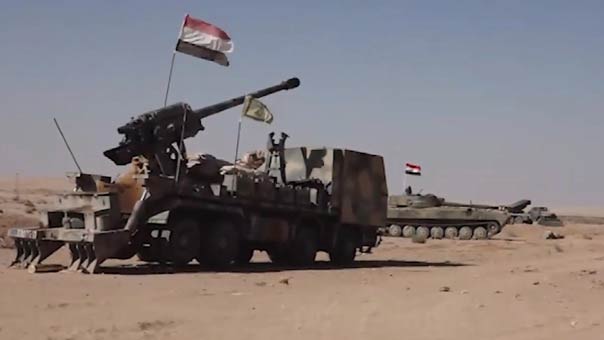 الاوتستراد الدولي بين دير الزور - دمشق بات بقبضة الجيش السوري والحلفاء.. وارهابيو &rsquo;داعش&rsquo; يهربون باتجاه الميادين