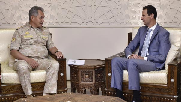 الأسد تلقى رسالة من بوتين حملها إليه شويغو: تصميم مشترك على محاربة الإرهاب

