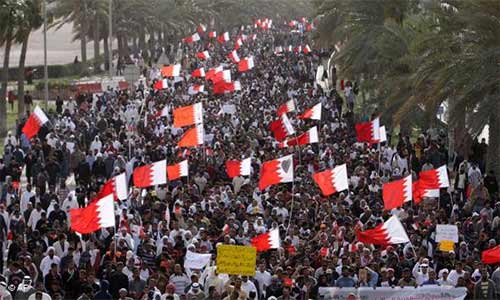 شعب البحرين يتظاهر للافراج عن الشيخ علي سلمان والعلماء المعتقلين