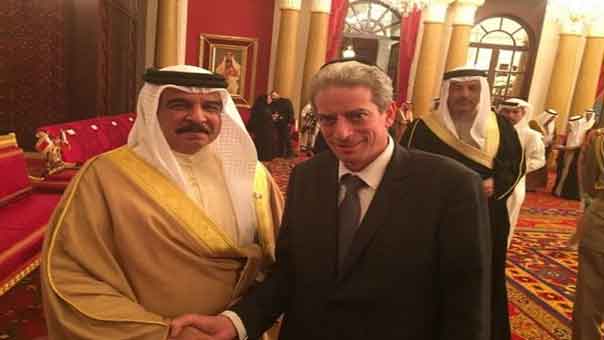 الملك البحريني يحتفل بعيد يهودي مع شخصيات صهيونية