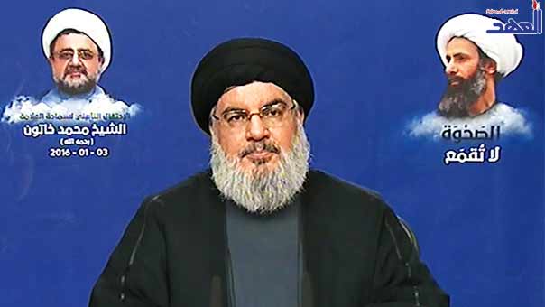 السيد نصر الله: دماء الشيخ النمر ستلطخ وجوه وتاريخ نظام آل سعود وستكتب نهايته
