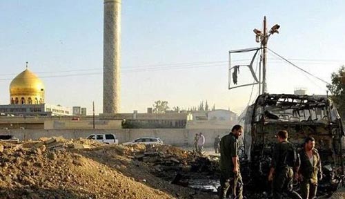 45 شهيدًا وجرحى من المدنيين بتفجير ارهابي مزدوج بمنطقة السيدة زينب (ع) بريف دمشق.. و&rsquo;داعش&rsquo; يتبنى