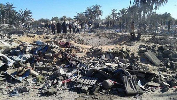 ارتفاع حصيلة غارة صبراتة إلى 43 قتيلًا.. وتنسيق ليبي أميركي لمواجهة ’داعش’