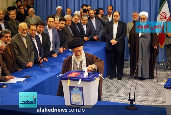 بالصور: &rsquo;العهد&rsquo; في حضرة الإمام الخامنئي خلال إدلائه بصوته في الإنتخابات