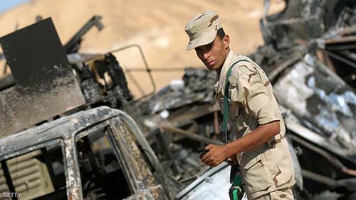 ضحايا من الجيش المصري بهجوم لإرهابيين في سيناء