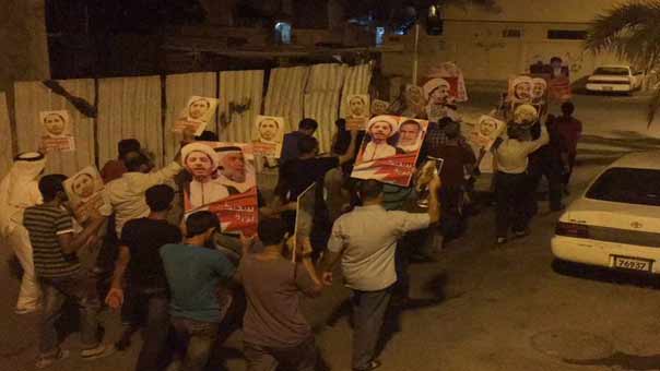 البحرين: تظاهرات سلمية رفضاً للحكم التعسفي الصادر بحق الشيخ سلمان .. والسلطات ترد بالقمع