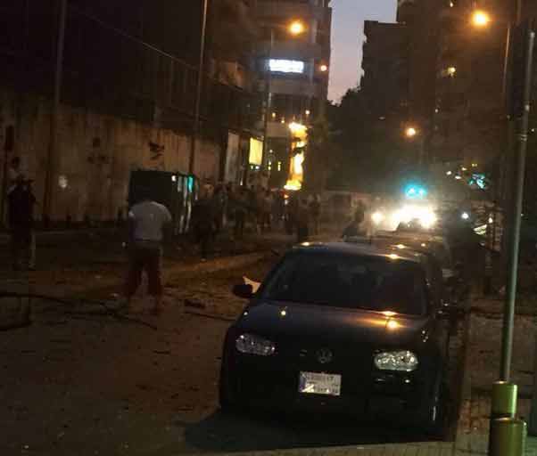 انفجار كبير قرب بنك لبنان والمهجر في فردان وسط العاصمة بيروت يخلّف اضرارًا جسيمة